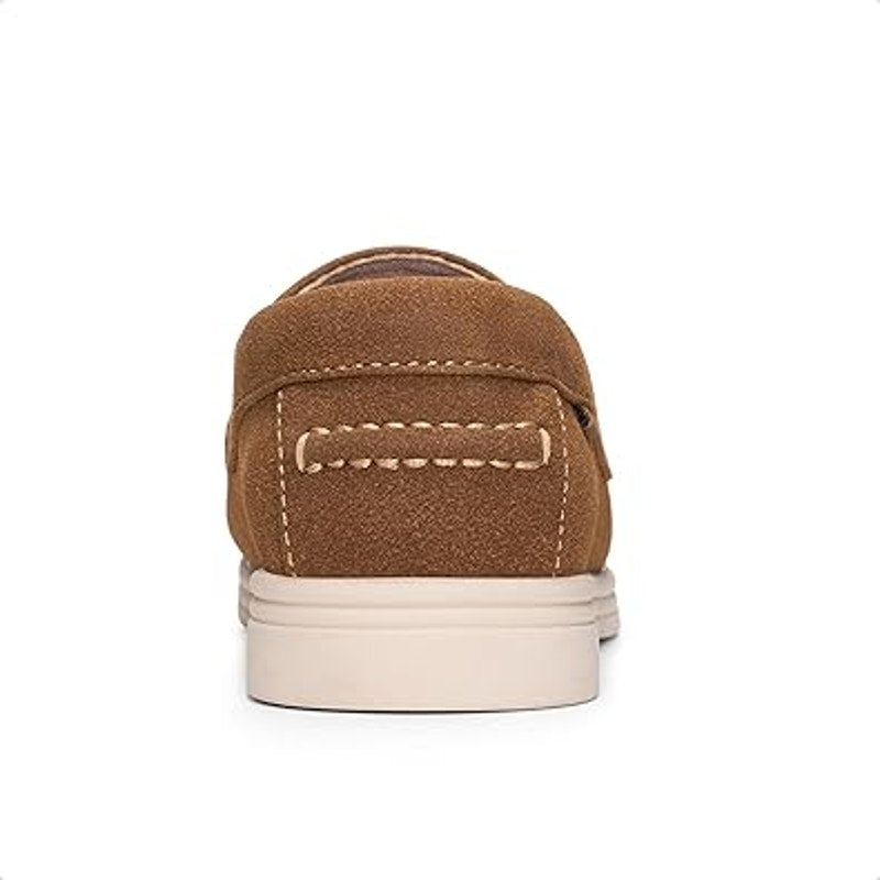 Dream Pairs Little Boys Size 4 Camel Brown Slip On Loafers Comfort Dress Shoes