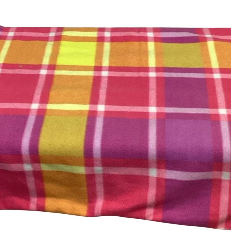 Handmade Double Sided Pink Plaid Purple Haze Small Polyester Fleece Baby Blanket