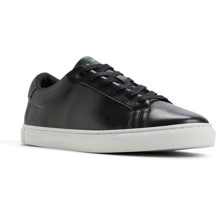 New In Box Ted Baker Mens Size 12 Black Leather Robberto Lace Up Sneaker Shoes
