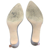 Vivianly Womens Size 10 Clear Strap Pointed Toe 3.5" Stiletto Heel Sandal Shoes