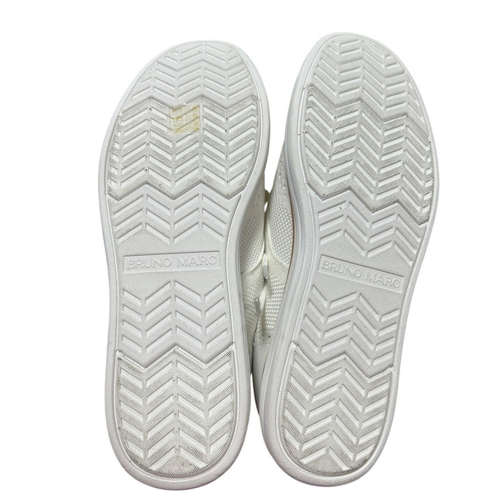 Bruno Marc Mens Size 12 White Oxford Sneakers Closed Round Toe Lace Up Shoes