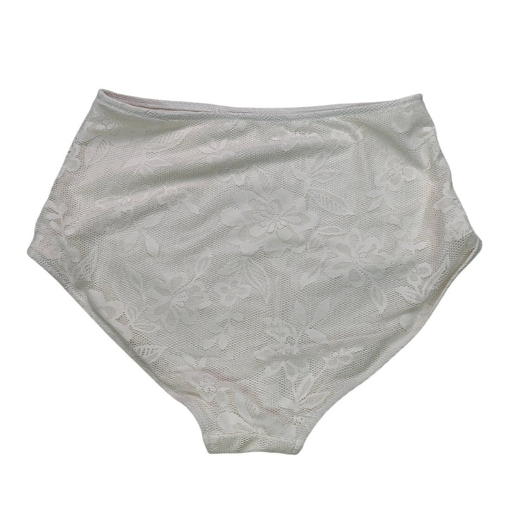 New American Eagle Womens XXS White Floral Lace Hogh Waisted Bikini Bottoms ONLY