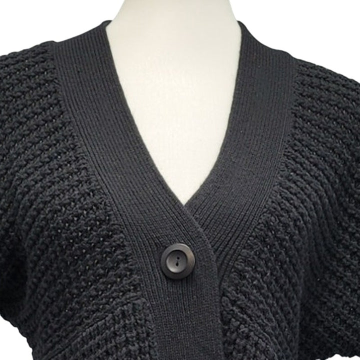 Oh Baby Womens Large 100% Acrylic Short Sleeve Maternity Knit Cardigan Sweater