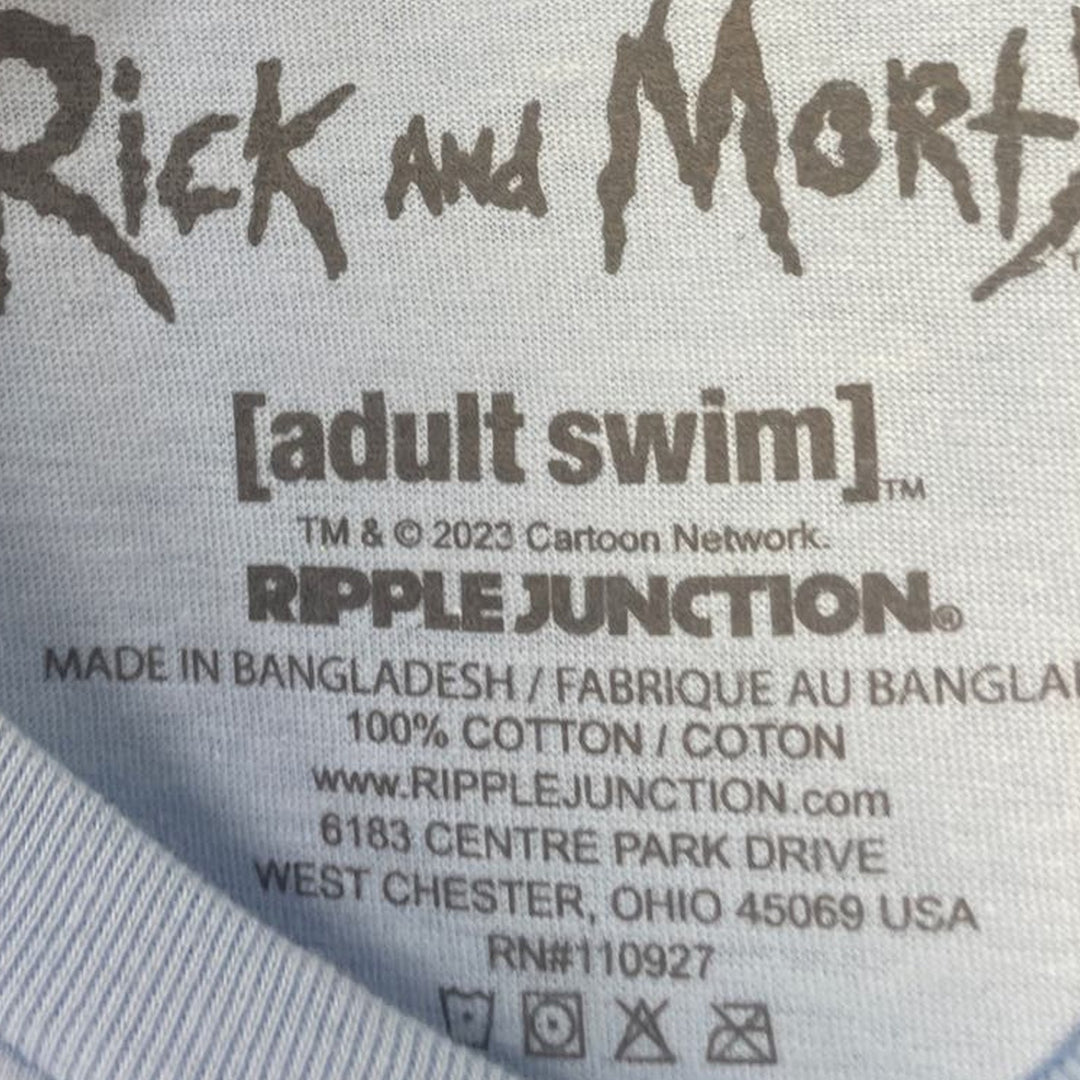 New 2023 Rick and Morty Mens 2XL 100% Cotton Crew Neck Short Sleeve Tee