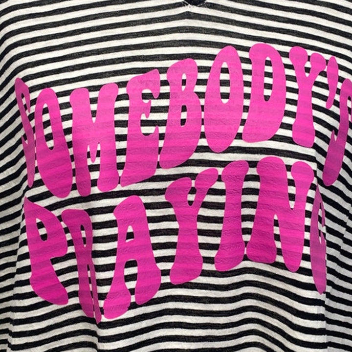 Hand Printed Upcycled Womens Small Somebody&