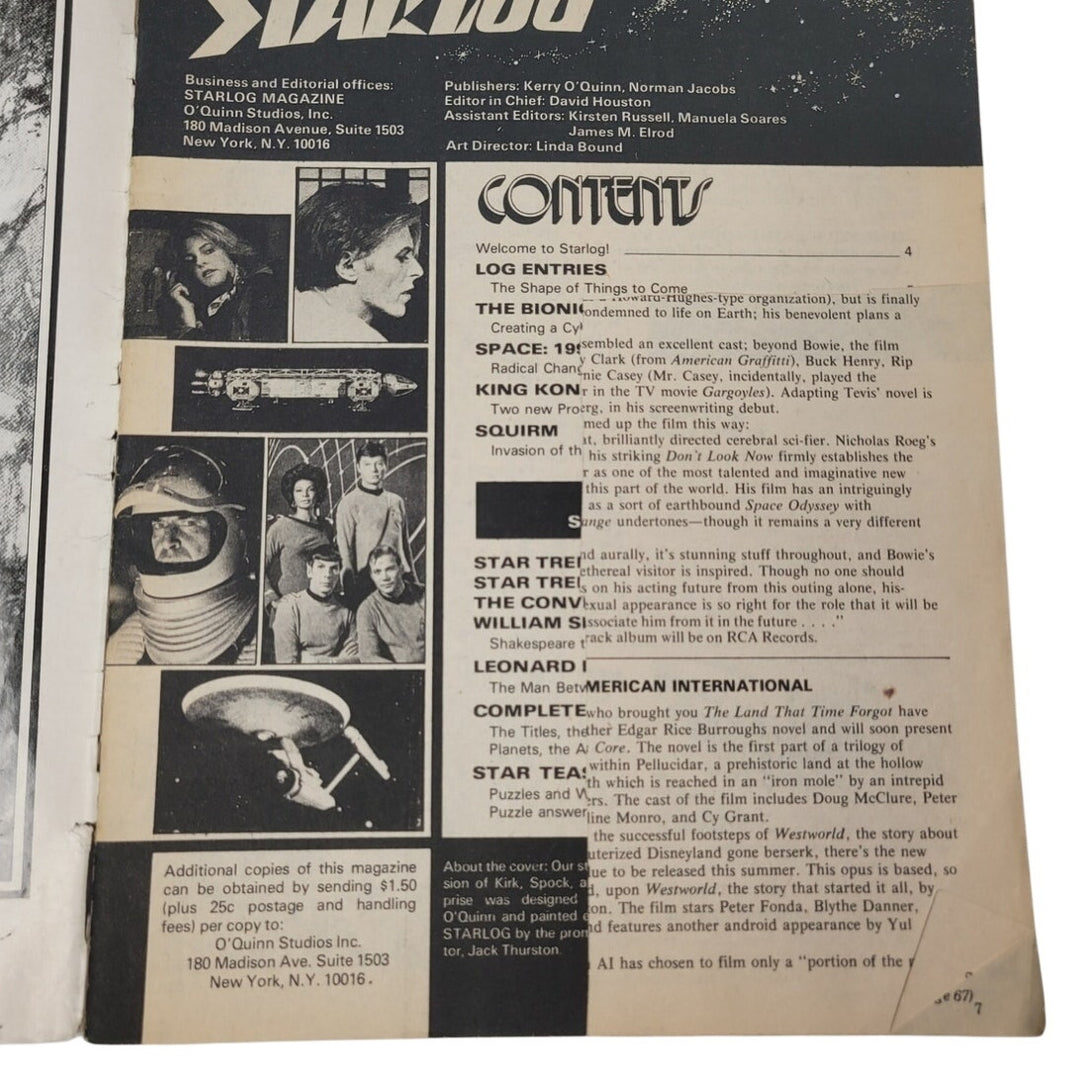 Vintage August 1976 Starlog Magazine 