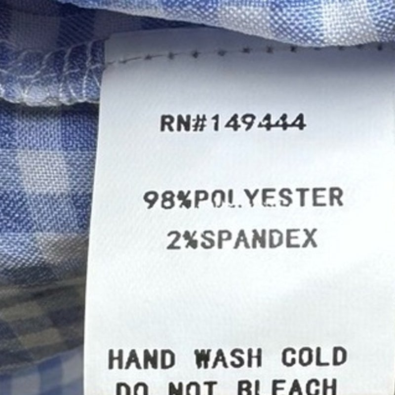 NWT New Sirenlily Womens Medium Gingham Sleeveless Front Button A Line Dress