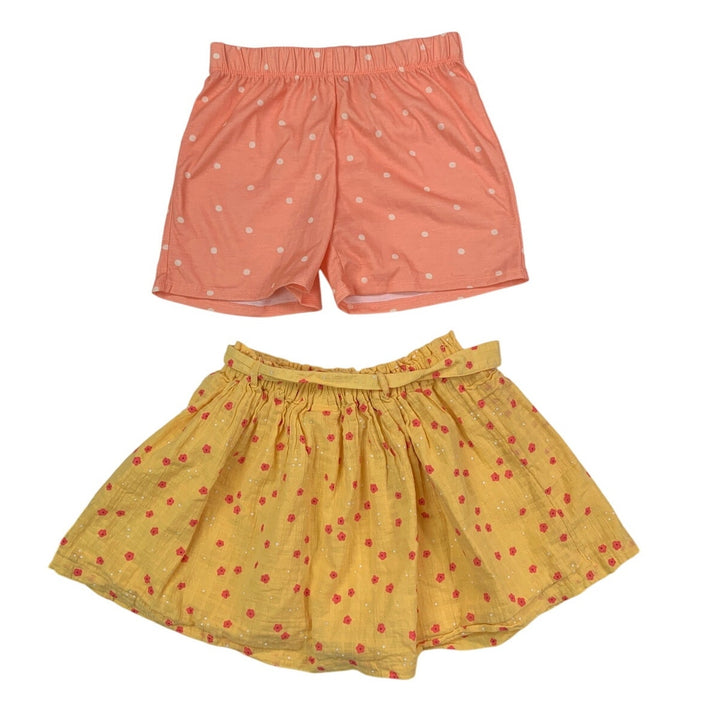 Lot of 3 New Cat &amp; Jack Art Class Girls Medium Floral Skirt Shorts Gingham Pants