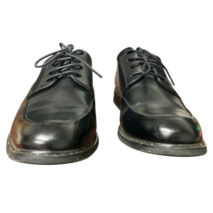 Bruno Marc Mens 10.5 Black Faux Leather Lace Up Oxford Dressy Formal Shoes