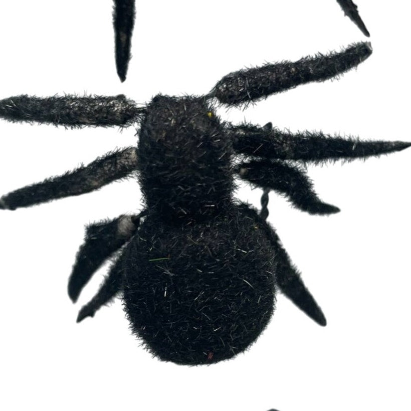 12 Black Furry Halloween Spider Tarantula Magnets, New in Package
