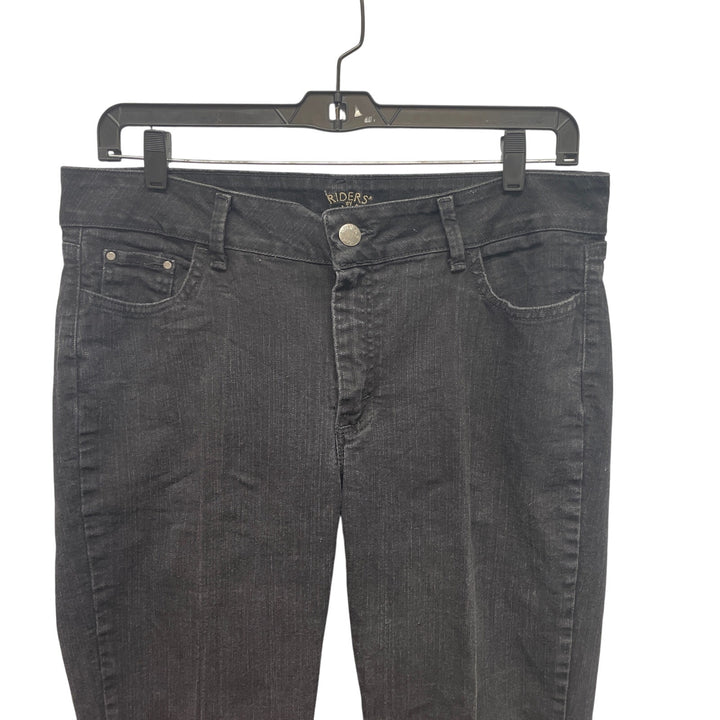 Riders by Lee Womens Size 16L Black Straight Leg Stretch Cotton Denim Jeans