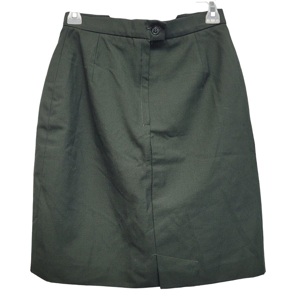 DSCP Omega Apparel Womens Size 8MT Olive Green Polyester Wool Pencil Skirt