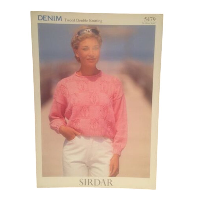 New Sirdar 5479 Denim Tweed Double Knitting Pullover Sweater Knitting Pattern
