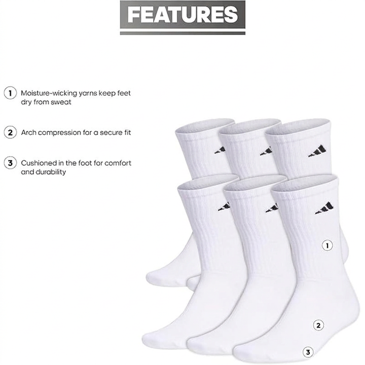 Features photo edited to all white socks