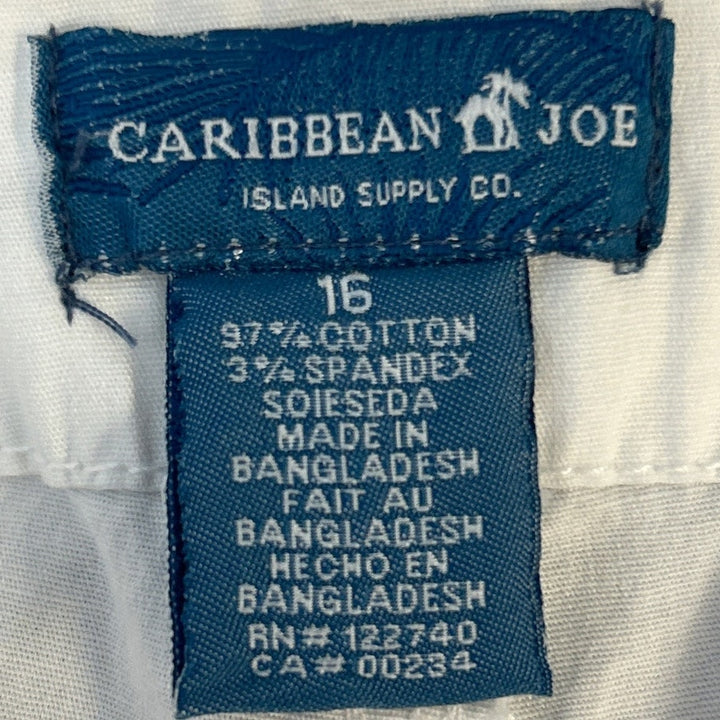 Carribbean Joe Womens Size 16 Long Rayon Blend Red Pants Cotton Blend Shorts