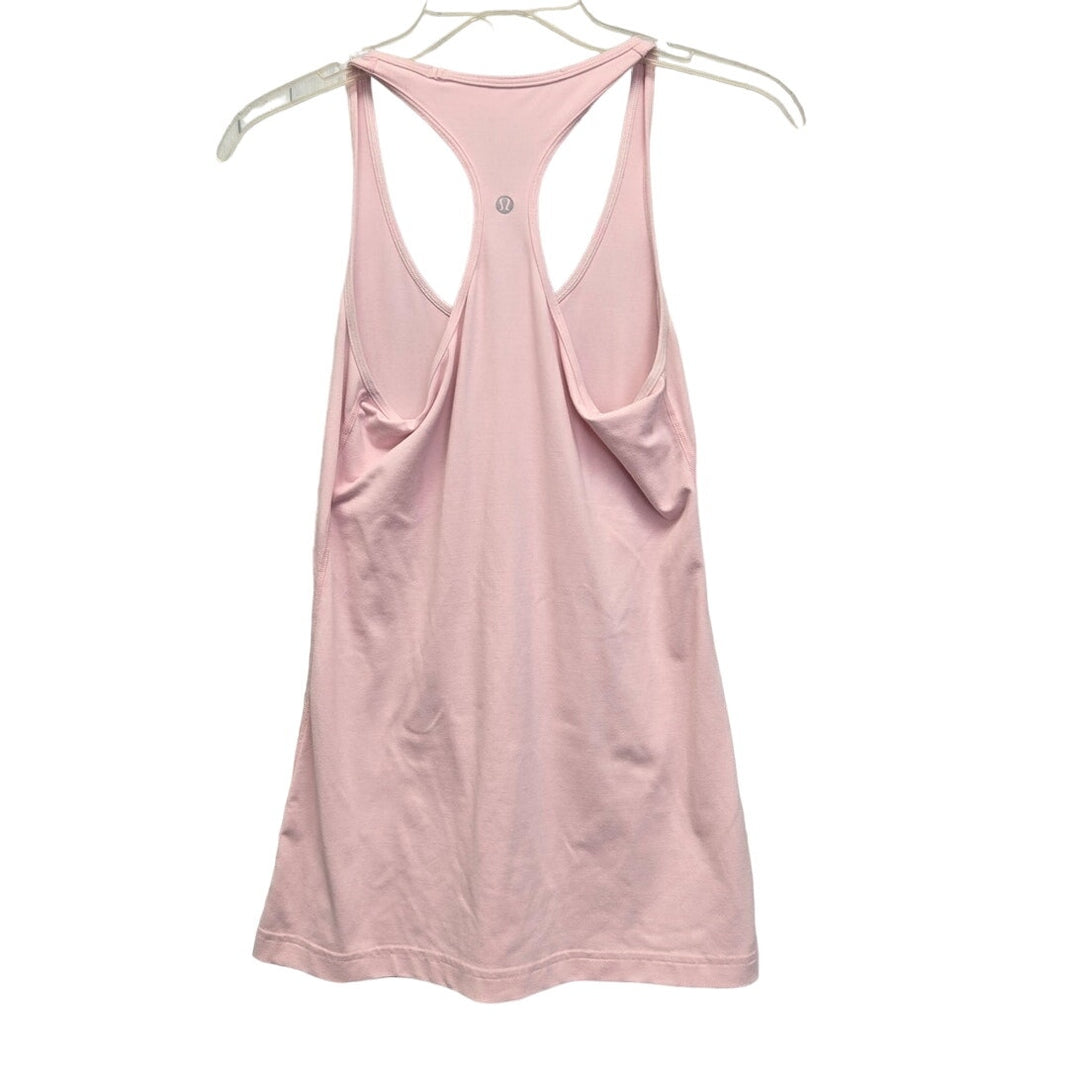 Lululemon Womens Small Baby Pink Athletic Stretchy Fitted Racerback Tank Top