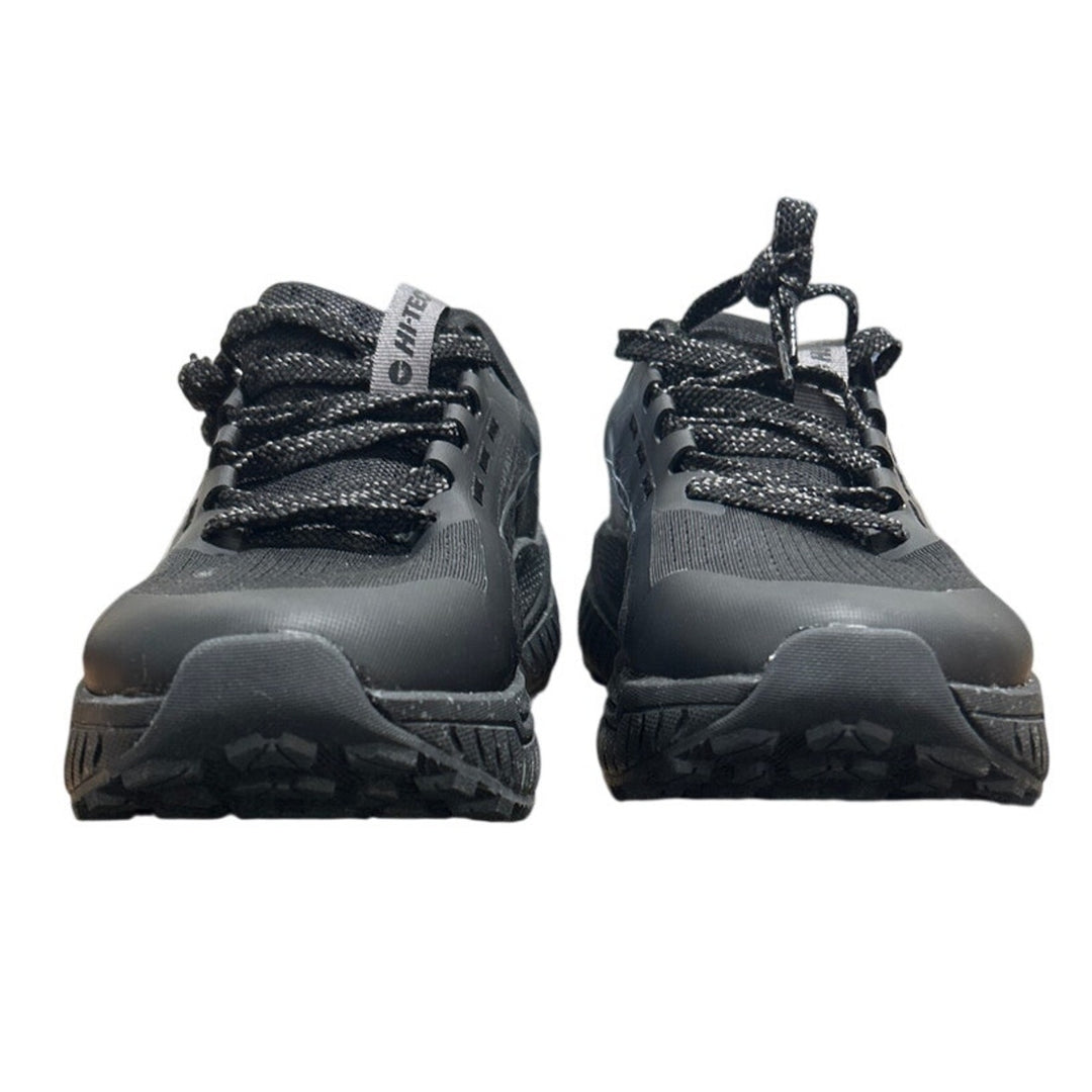 Hi-Tec Mens Size 10 Black Mesh Gray Speckled Lace Up Athletic Tennis Shoes