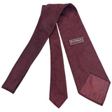 Vintage Burma Bibas Wine Red Paisley Polyester Wide Mens Neck Tie