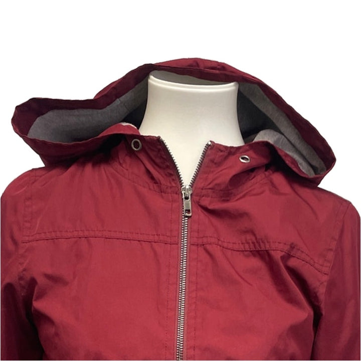 Zine Womens Small Full Zip Hooded Warm Lined Wind Breaker Rain Jacket