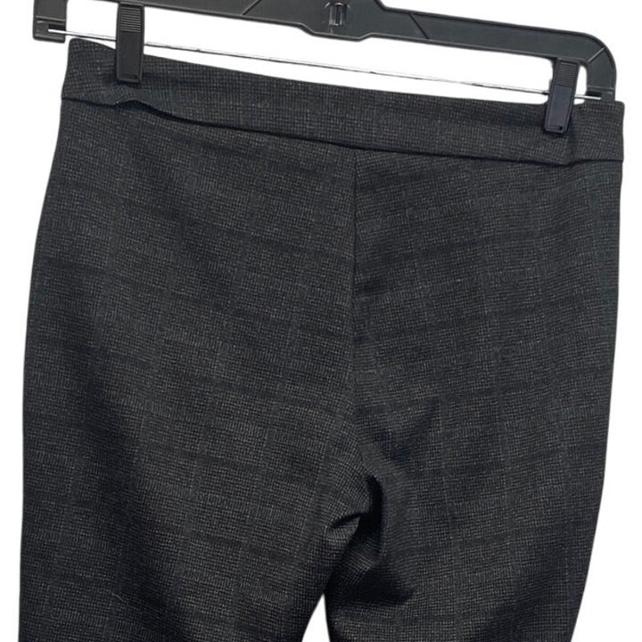 Nanette Lepore Womens Medium Black Gray Plaid Rayon Blend Pull On Pants