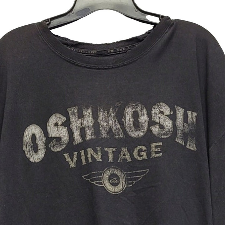 Oshkosh Vintage Mens 2XL Rugged Aircraft Association Long Sleeve Tee Shirt