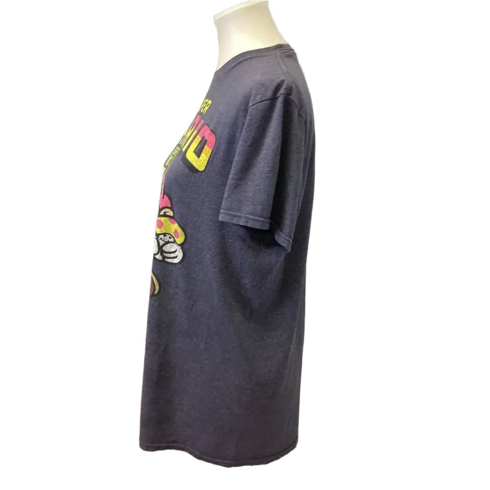 Super Mario Bros Medium Cotton Blend Short Sleeve Bowser Goomba Tee Shirt