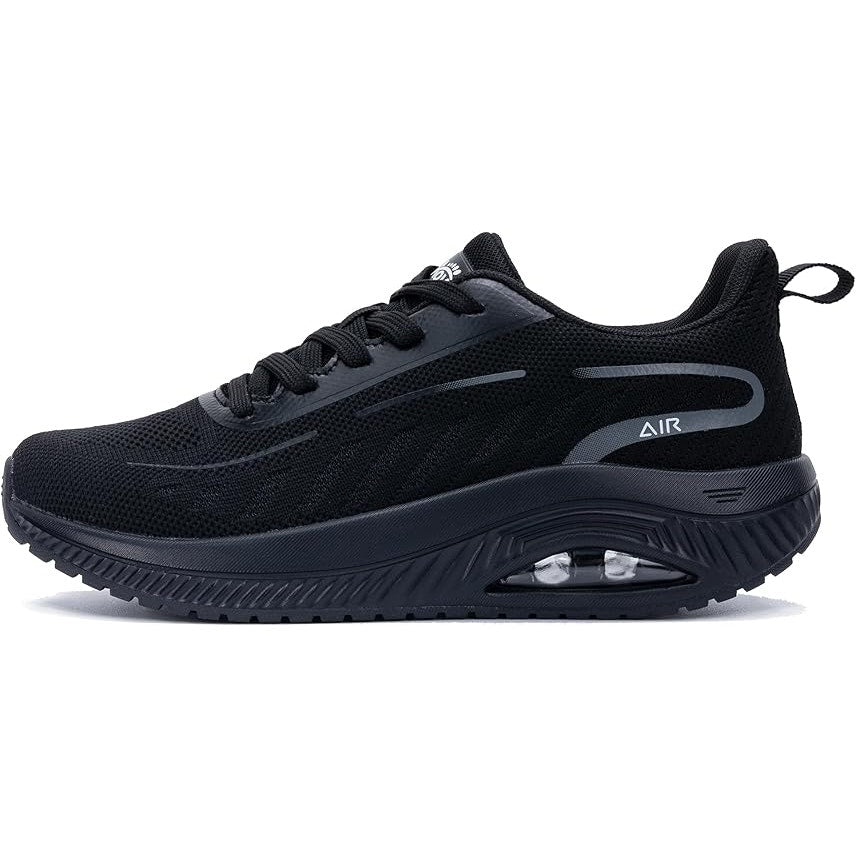 New IIV Women Size 11 Black Mesh Air Cushion Walking Arch Support Athletic Shoes
