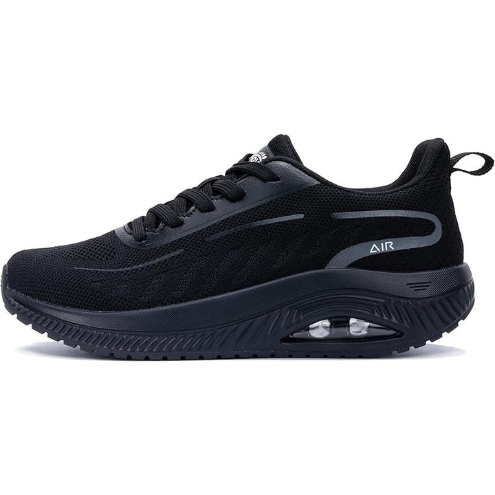 New IIV Women Size 11 Black Mesh Air Cushion Walking Arch Support Athletic Shoes