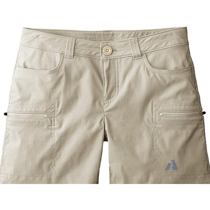 New Eddie Bauer Womens Pumice Khaki UPF 50+ Guide Mid Rise Cargo Shorts