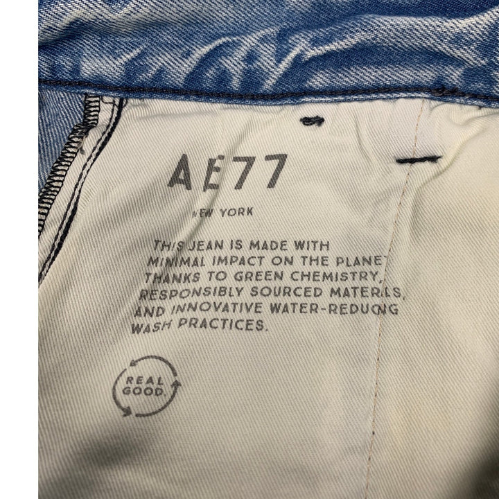 New American Eagle AE77 Womens 27 100% Cotton Faded Denim Blue Mom Jeans