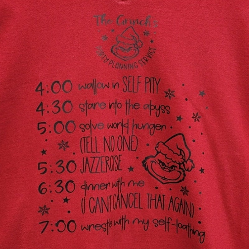 Hand Printed Women XL Grinch&