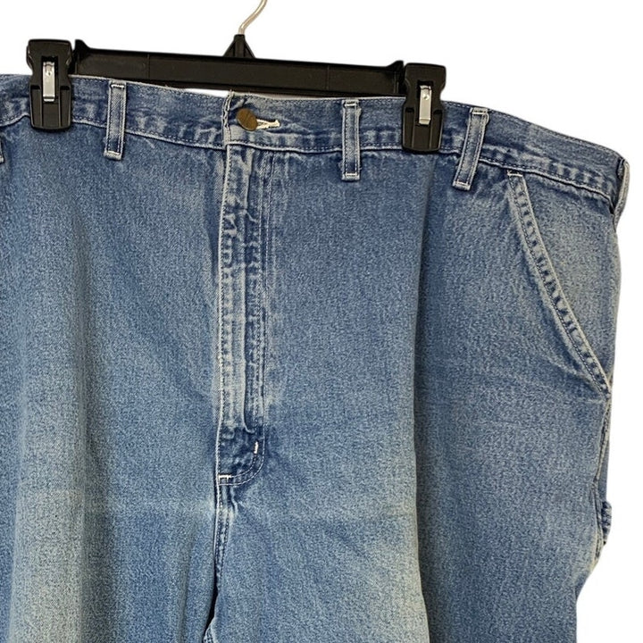 Carhartt Mens Size 48 Blue 100% Cotton Whiskered Denim Jean Shorts
