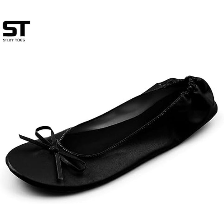 New Silky Toes Womens XL  Foldable Flats Purse Ballet Shoes Ballerina Slippers