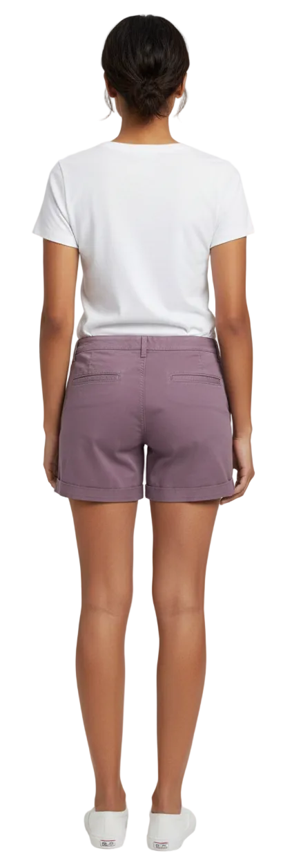 New Eddie Bauer Womens Size 2 Violet Purple Aspire Stretch Cotton Chino Shorts