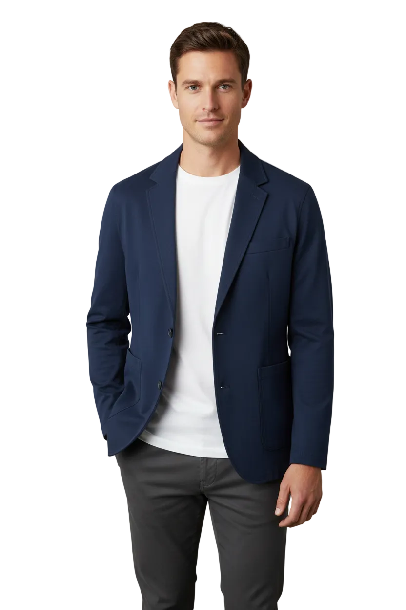 Navy Blazer on Male Model