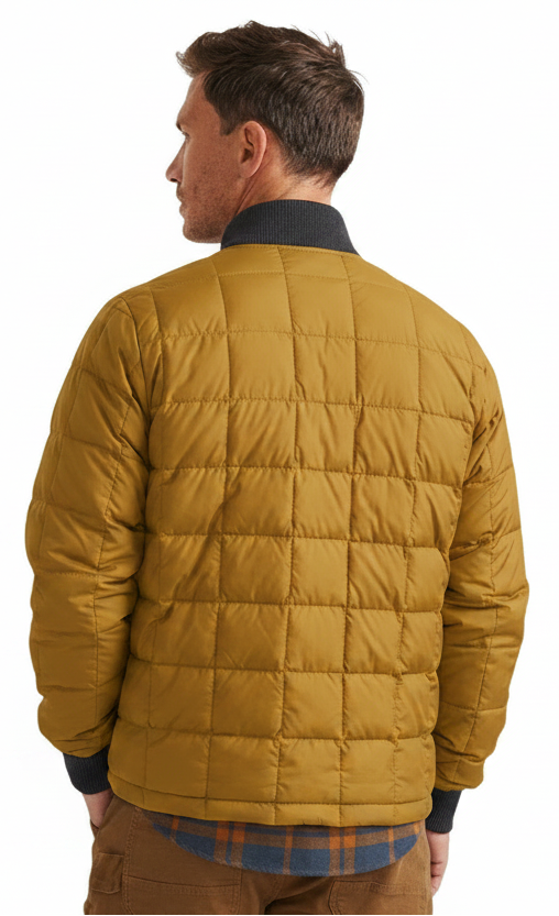 Olive Yellow Bomber Jacket - Photo 2