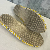 Toms Womens 7.5 Geometric Print Casual Slip On Canvas Tennis Shoes Sneakers