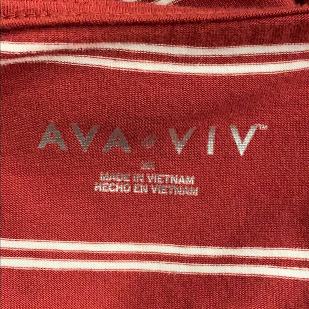 2 American Rag Ava &amp; Viv Womens 3X Cotton Rayon Blend 3/4 &amp; Short Sleeve Tops