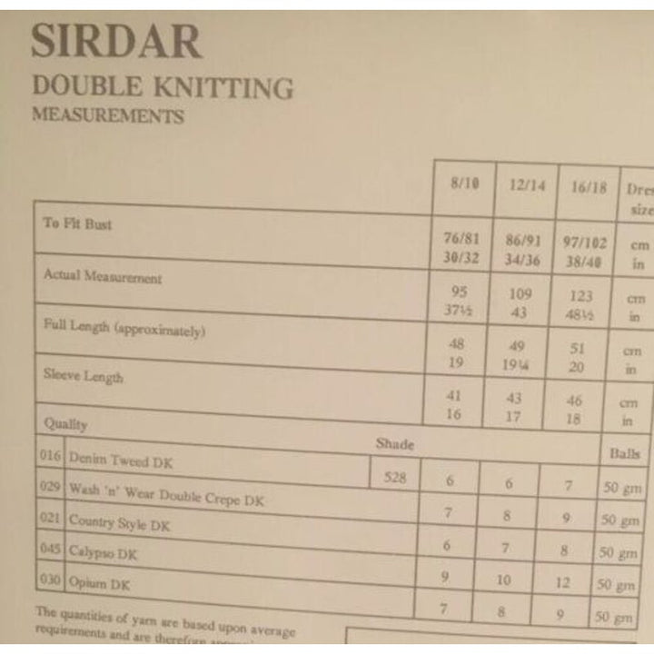 New Sirdar 5479 Denim Tweed Double Knitting Pullover Sweater Knitting Pattern