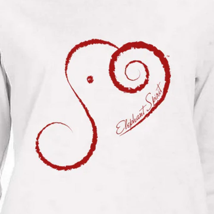 New Hand Printed XL Elephant Spirit 100% Cotton Crew Neck Long Sleeve T-Shirt