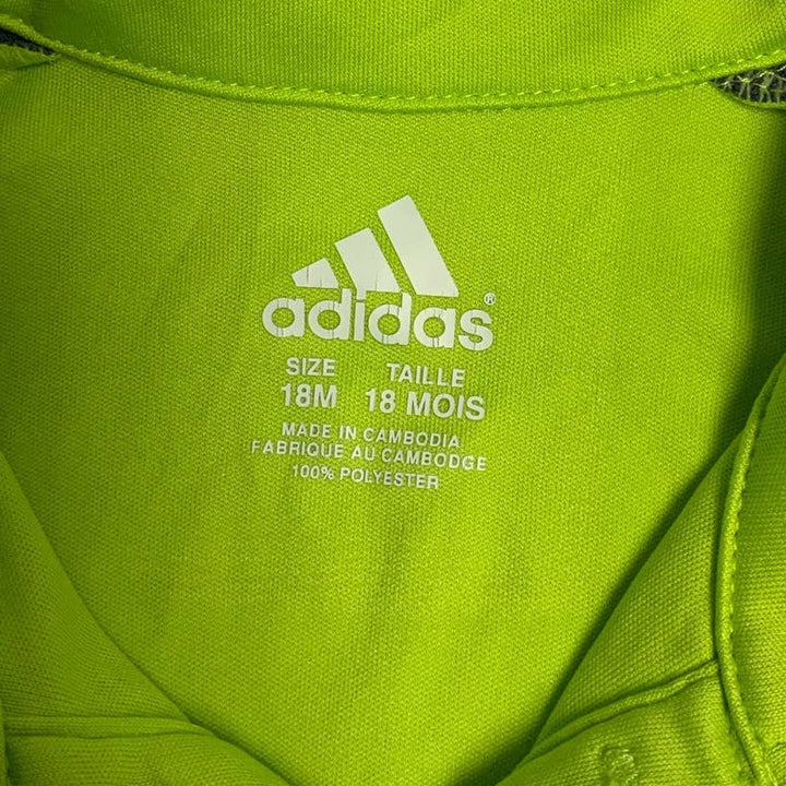 Adidas Boys 18 Mos Athletic Polyester Short Sleeve Collared Polo Shirt