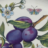 Vintage Weatherby Royal Falcon Plum Flower Butterfly Oval Ceramic Serving Plate