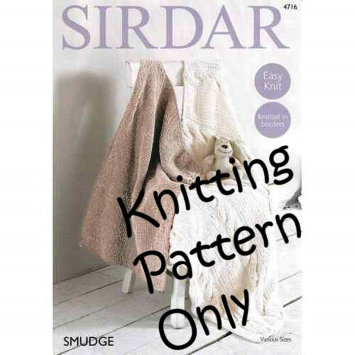 New Sirdar 4716 Easy Knit Smudge Blanket Afghan Throw Knitting Pattern