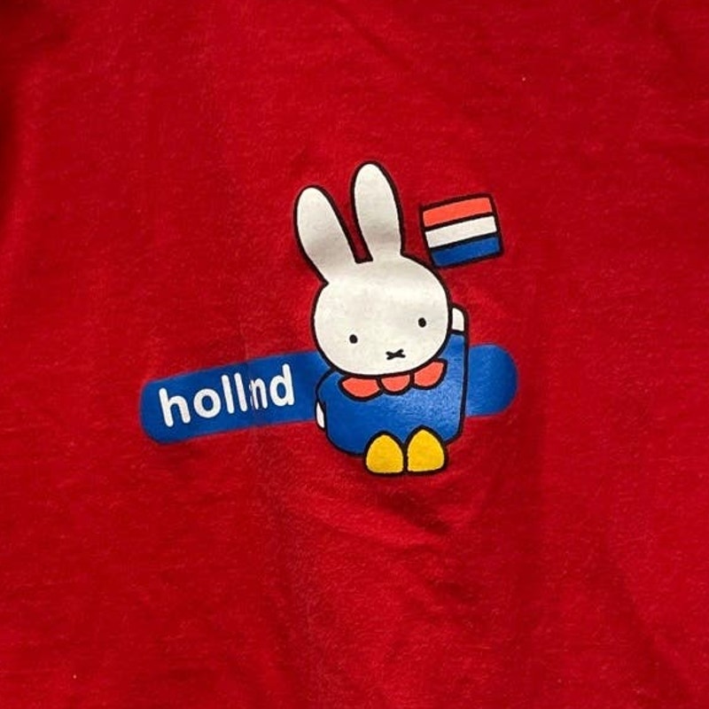 MTD Brand Child Small Holland Flag Bunny Short Sleeve Cotton Crew Neck Tee Shirt