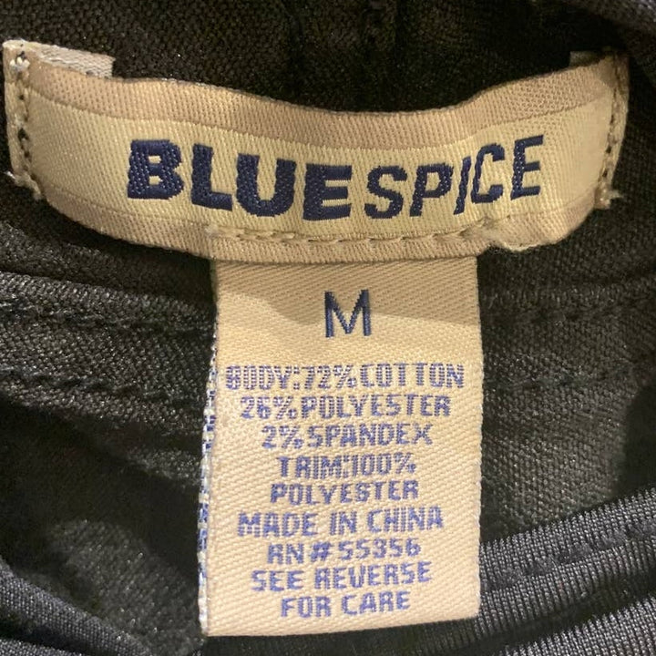 Blue Spice Medium Maternity Stretch Panel Cotton Blend Black Denim Tapered Jeans