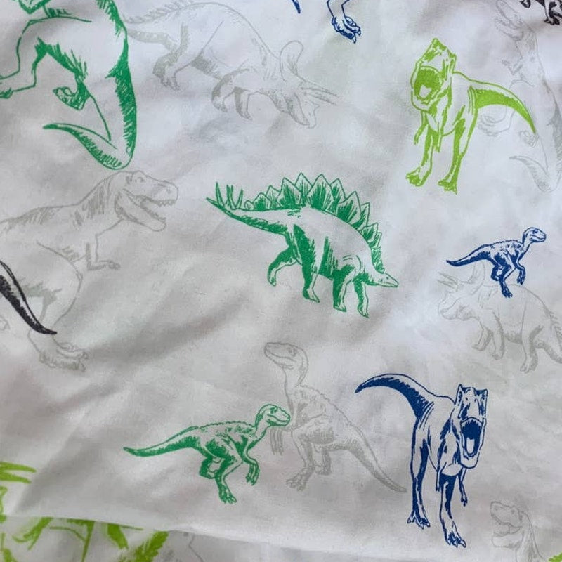 Sonoma for Life Dinosaur TRex Raptor Full Flat Bed Sheet 100% Polyester