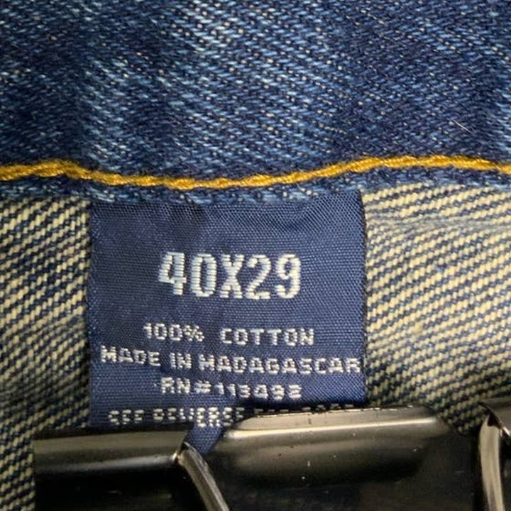 RK Brand Mens Size 40 X 29 100% Cotton Medium Wash Relaxed Fit Denim Blue Jeans