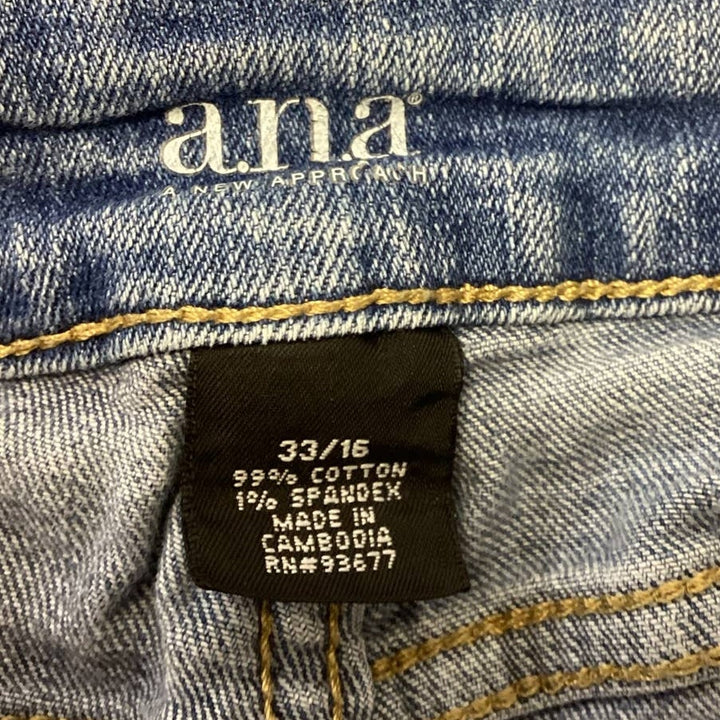 ANA Womens Plus Size 16 Stretch Cotton Blend Distressed Cutoff Denim Jean Shorts