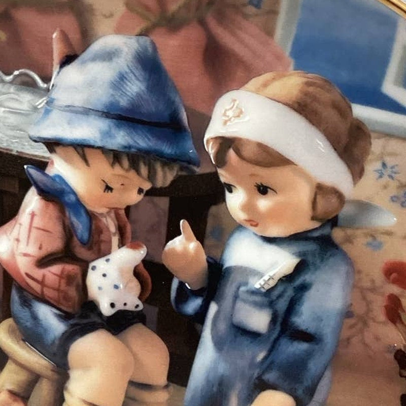 1989 Vintage Danbury Mint MJ Hummel Tender Loving Care Collectible Ceramic Plate