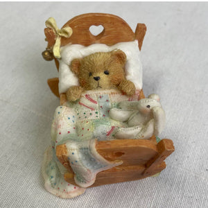 Vintage 1992 Cherished Teddies 911356 Baby Cradled With Love Bear Figurine